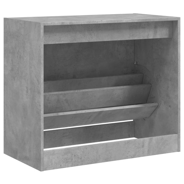 Betongrauer Schuhschrank 80 cm