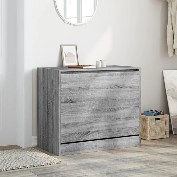 Schuhschrank Grau Sonoma 80 cm