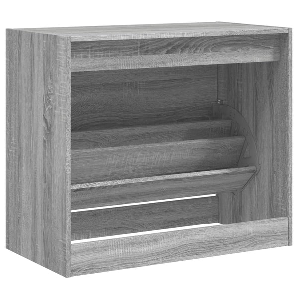 Schuhschrank Grau Sonoma 80 cm
