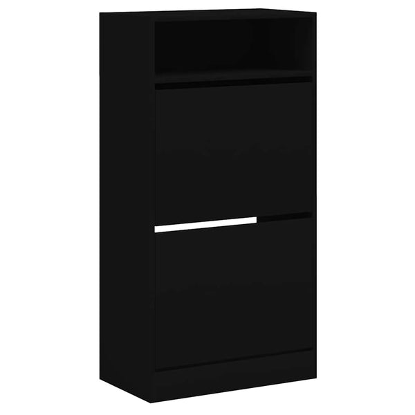 Schuhschrank Schwarz 60x34x116 cm