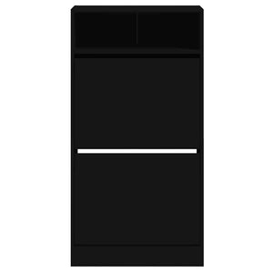Schuhschrank Schwarz 60x34x116 cm