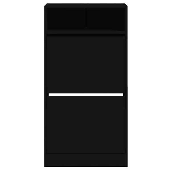 Schuhschrank Schwarz 60x34x116 cm