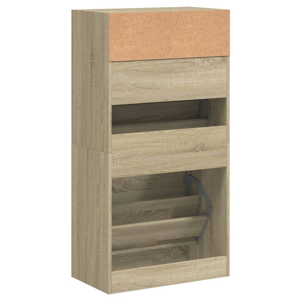 Schuhschrank Sonoma Eiche 60 cm