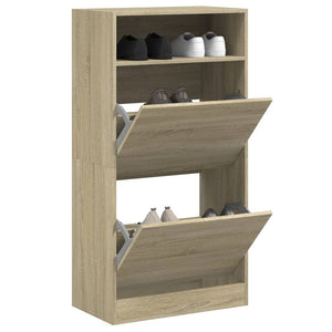 Schuhschrank Sonoma Eiche 60 cm