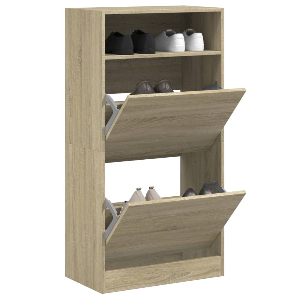Schuhschrank Sonoma Eiche 60 cm
