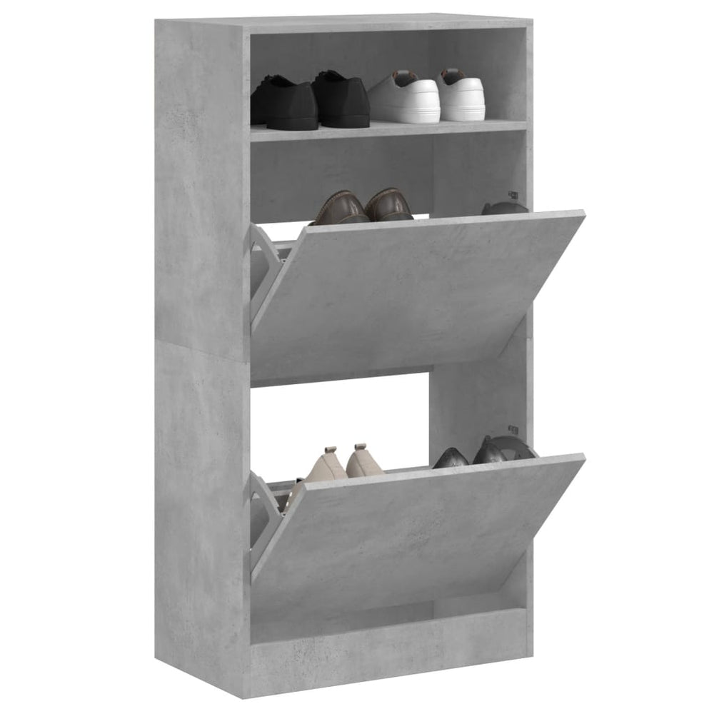 Schuhschrank Betongrau 60 cm