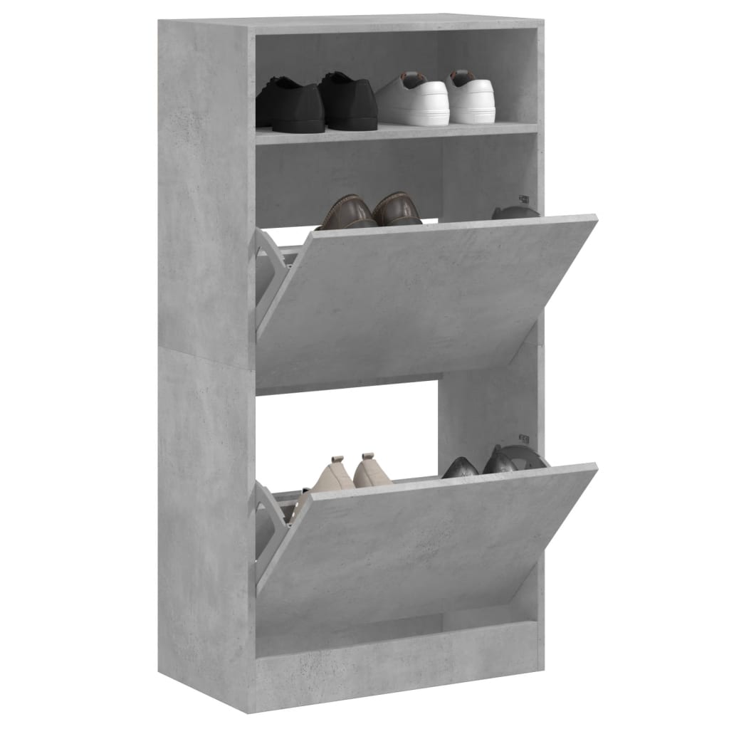 Schuhschrank Betongrau 60 cm