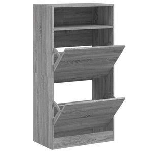 Schuhschrank Grau Sonoma 60 cm