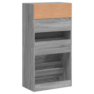 Schuhschrank Grau Sonoma 60 cm