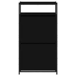 Schuhschrank Schwarz 60x34x112 cm
