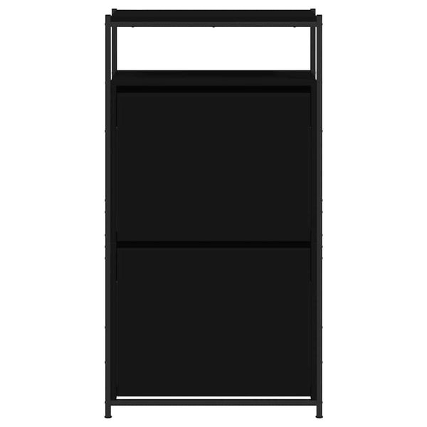 Schuhschrank Schwarz 60x34x112 cm