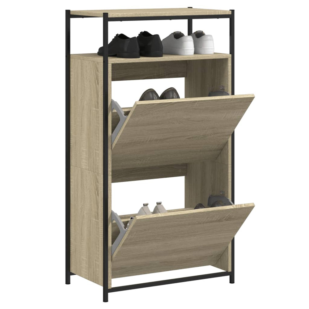 Schuhschrank Sonoma Eiche 60x34x112 cm