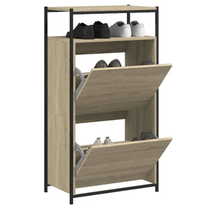 Schuhschrank Sonoma Eiche 60x34x112 cm