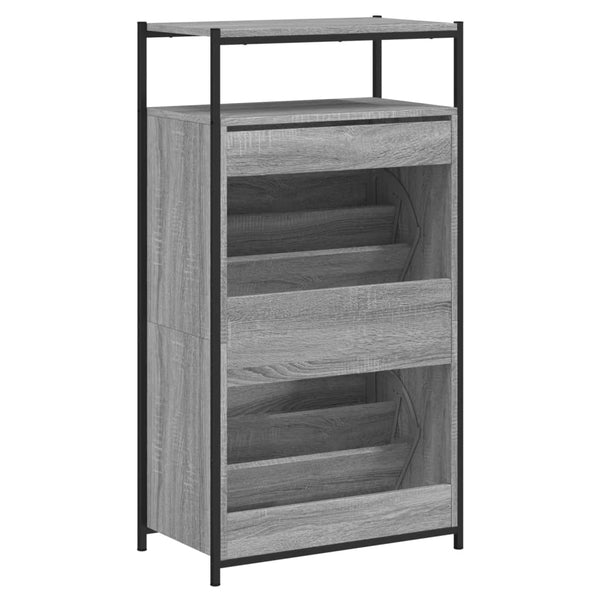 Schuhschrank Grau Sonoma 60 cm
