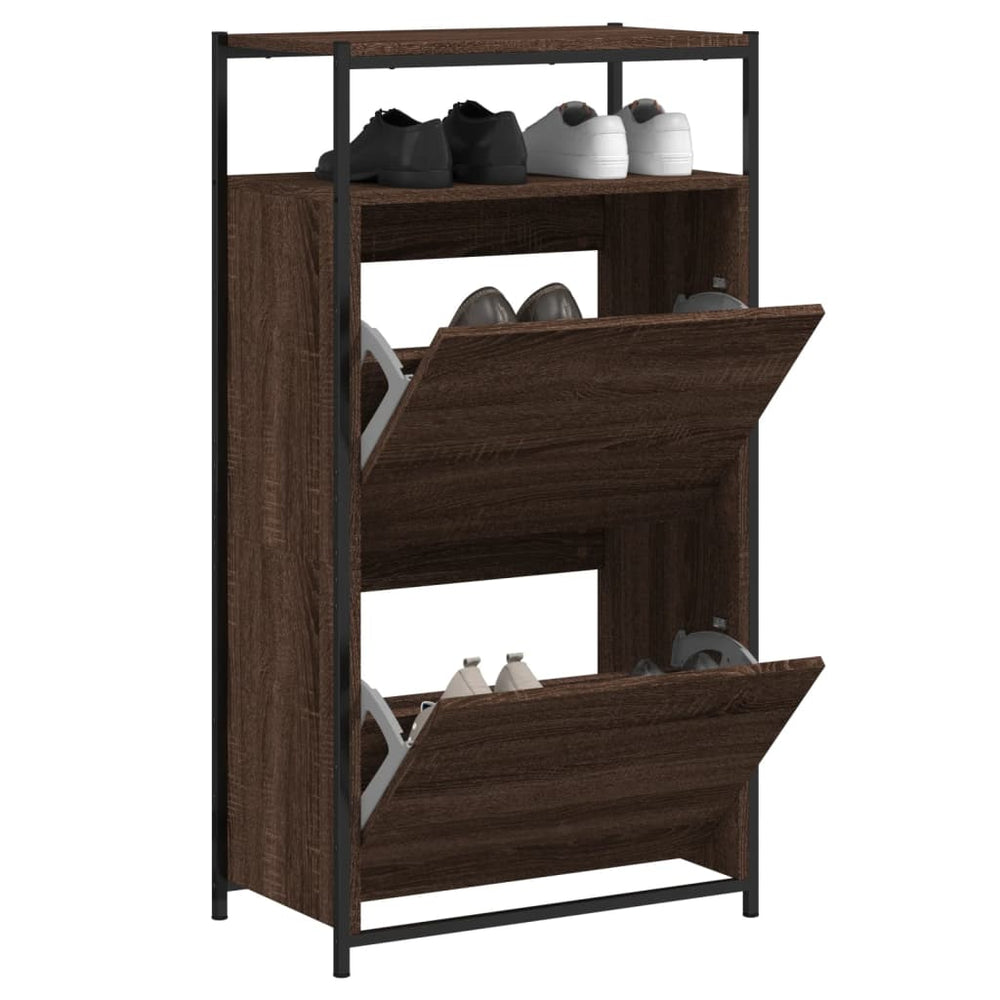 Schuhschrank Braun Eichen-Optik