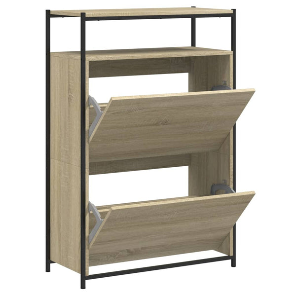 Schuhschrank Sonoma Eiche 75x34x112 cm