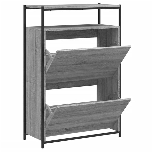 Schuhschrank Grau Sonoma 75x34x112 cm