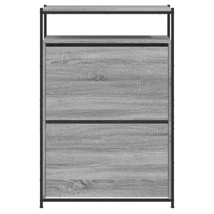 Schuhschrank Grau Sonoma 75x34x112 cm