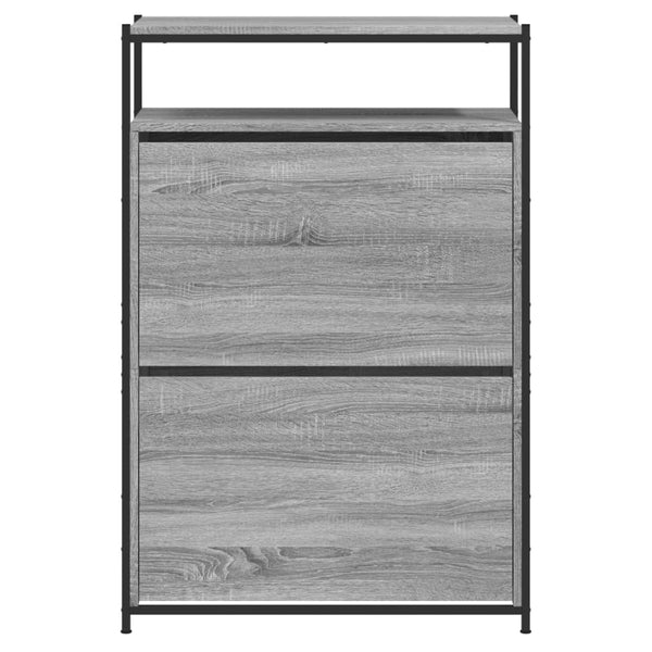 Schuhschrank Grau Sonoma 75x34x112 cm