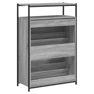 Schuhschrank Grau Sonoma 75x34x112 cm