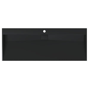 Waschbecken 120x46x11 cm Mineralguss/Marmorguss Mattschwarz
