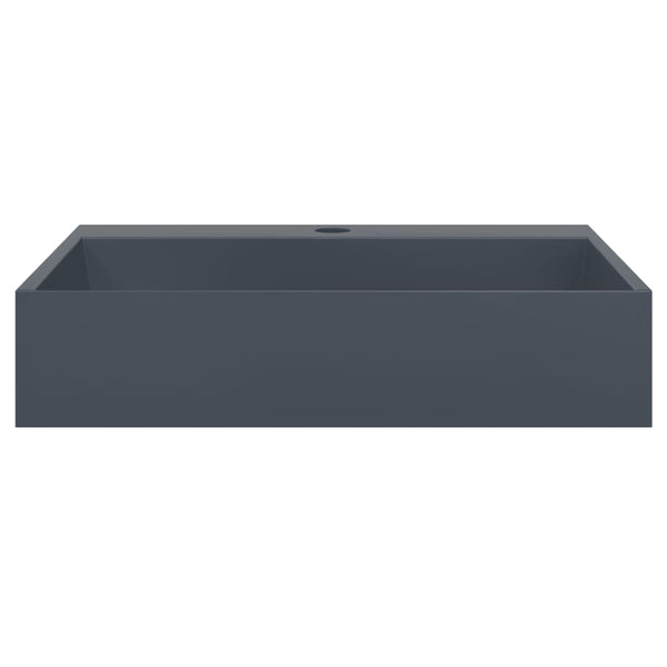Waschbecken 50x38x11 cm Mineralguss/Marmorguss Anthrazit
