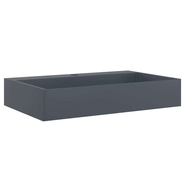 Waschbecken 60x38x11 cm Mineralguss/Marmorguss Anthrazit