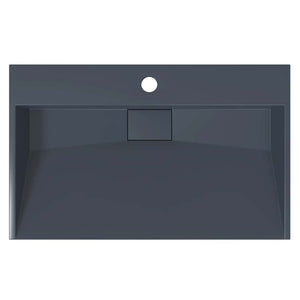 Waschbecken 60x38x11 cm Mineralguss/Marmorguss Anthrazit