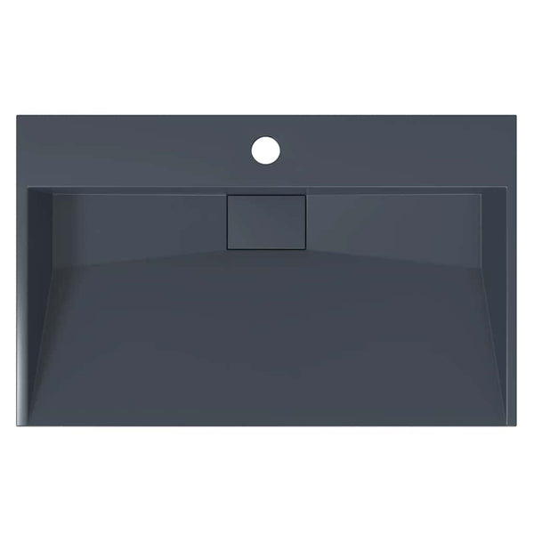Waschbecken 60x38x11 cm Mineralguss/Marmorguss Anthrazit