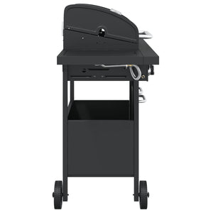 Gasgrill mit 4 Flammen, Schwarz