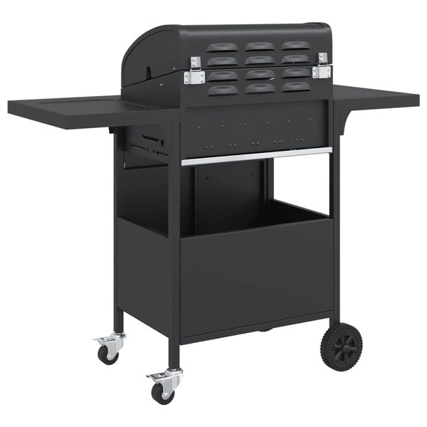 Gasgrill mit 4 Flammen, Schwarz