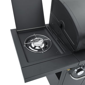 Gasgrill mit 4 Flammen, Schwarz