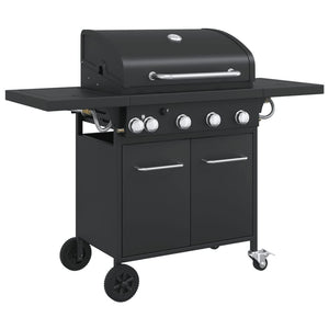 Gasgrill mit 5 Flammen, Schwarz