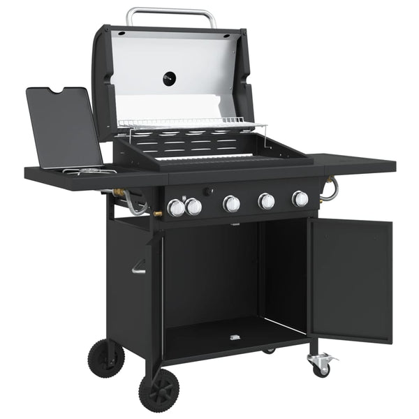Gasgrill mit 5 Flammen, Schwarz