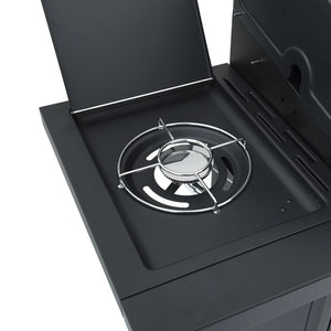 Gasgrill mit 5 Flammen, Schwarz