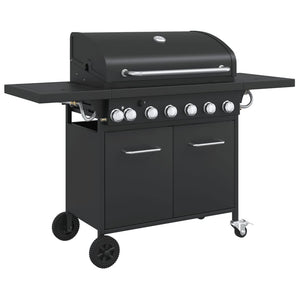 Gasgrill mit 7 Flammen, Schwarz