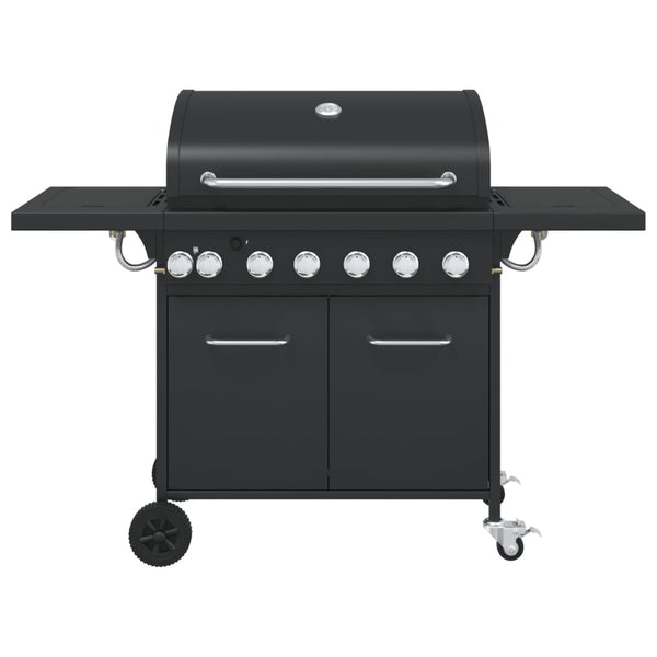 Gasgrill mit 7 Flammen, Schwarz