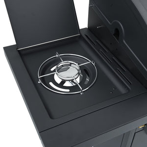 Gasgrill mit 7 Flammen, Schwarz