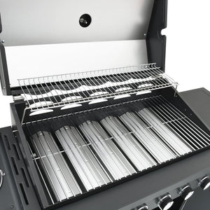 Gasgrill mit 7 Flammen, Schwarz