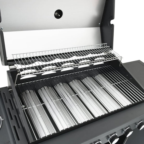 Gasgrill mit 7 Flammen, Schwarz
