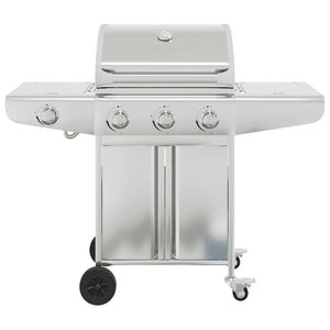 Gasgrill mit 4 Flammen Edelstahl