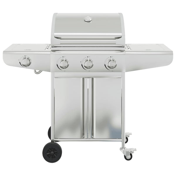 Gasgrill mit 4 Flammen Edelstahl
