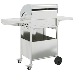 Gasgrill mit 4 Flammen Edelstahl