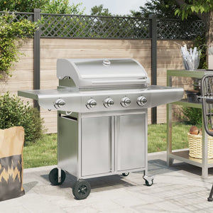 Edelstahl Gasgrill mit 5 Flammen