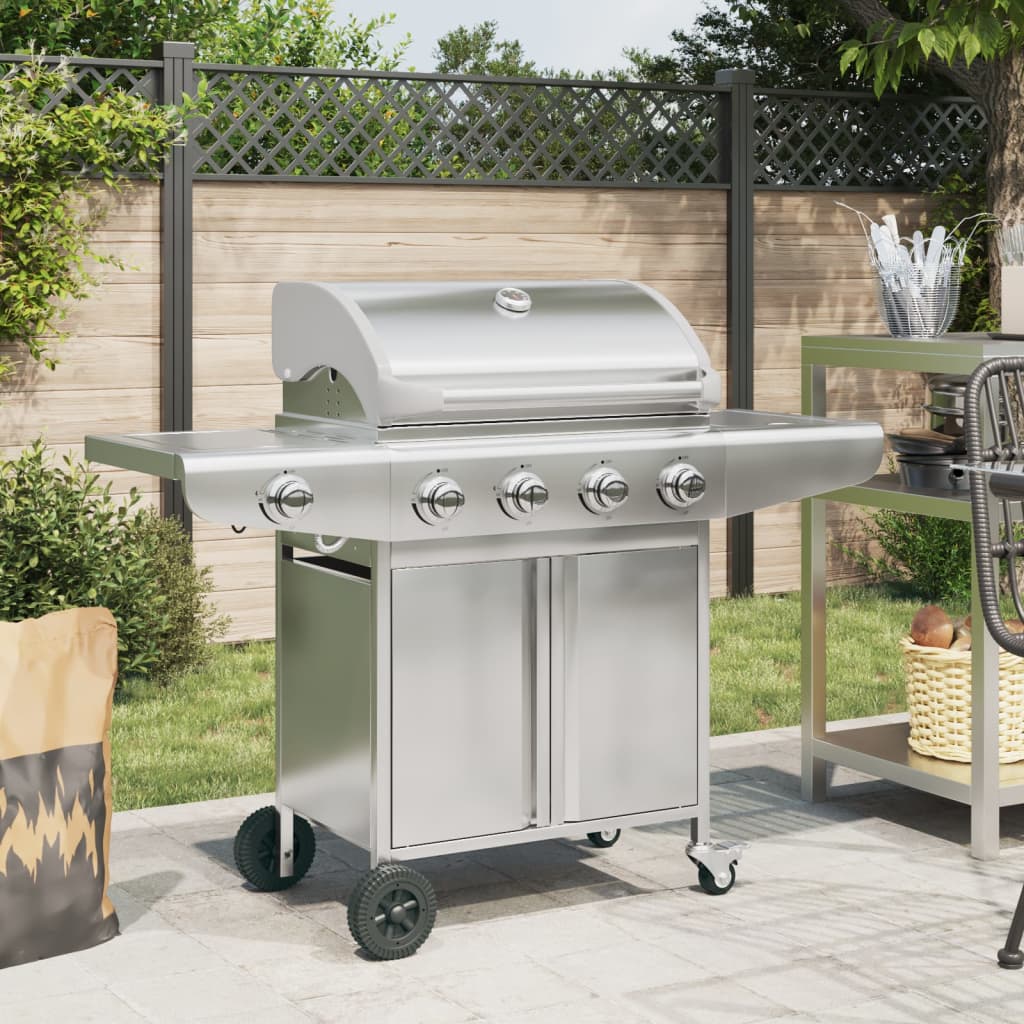Edelstahl Gasgrill mit 5 Flammen