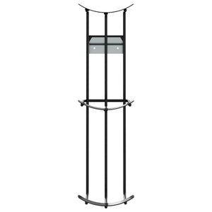 Fass-Hindernis-Halter 2 Stk. Schwarz Stahl