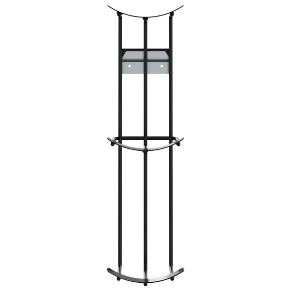 Fass-Hindernis-Halter 2 Stk. Schwarz Stahl