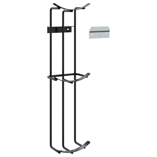 Fass-Hindernis-Halter 2 Stk. Schwarz Stahl