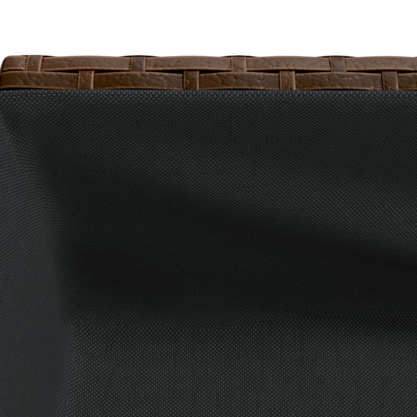 Pflanzkübel Braun Poly Rattan mit Ablage