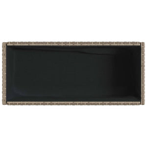 vidaXL Jardinière avec étagère en poly rotin gris